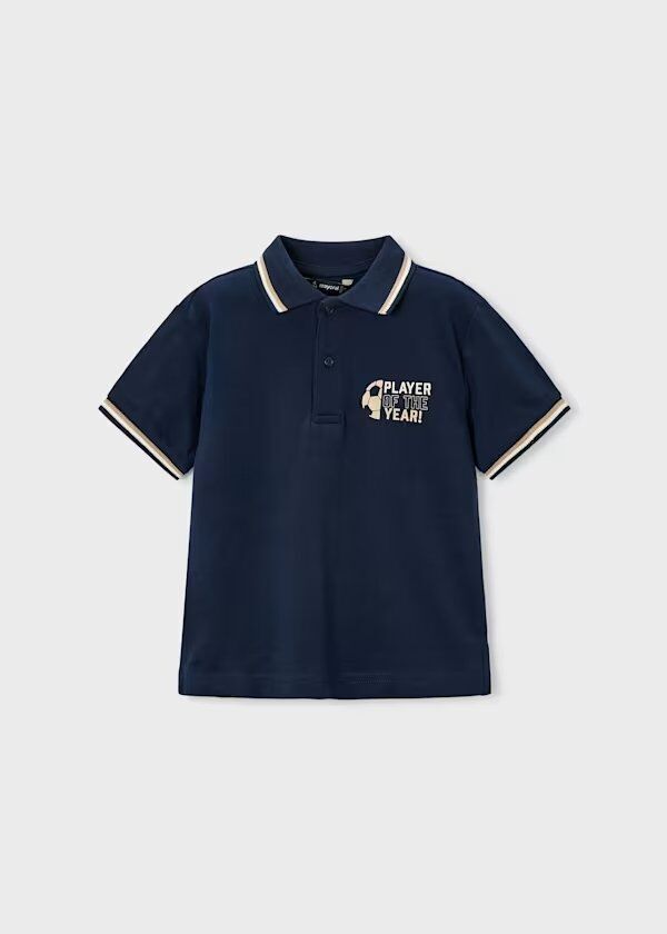 MAYORAL TISORT-POLO-KISA KOL-BASKILI 6 - Y26-61-MAVI